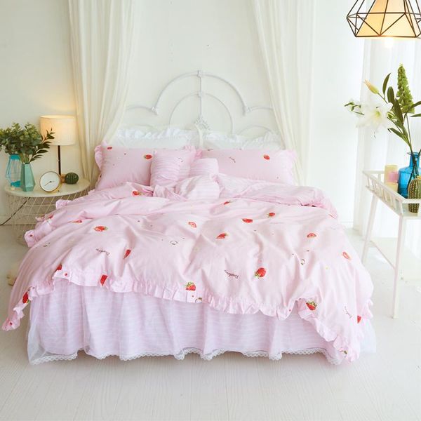 bedding sets 100% cotton soft bedclothes princess style set king twin size girls bed skirt duvet cover pillowcases
bedding sets 100% cotton soft bedclothes princess style set king twin size girls bed skirt duvet cover pillowcases