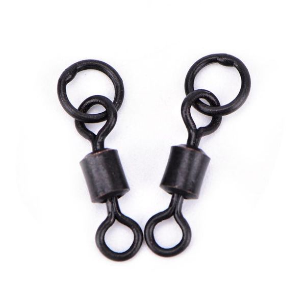50pcs/lot black fishing hooks tackle rolling swivels with ring carp rigs ice swivel connector
50pcs/lot black fishing hooks tackle rolling swivels with ring carp rigs ice swivel connector