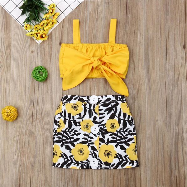 emmababy toddler baby girl clothes yellow bowknot sling crop flower print mini skirt 2pcs summer outfits, White
emmababy toddler baby girl clothes yellow bowknot sling crop flower print mini skirt 2pcs summer outfits, White