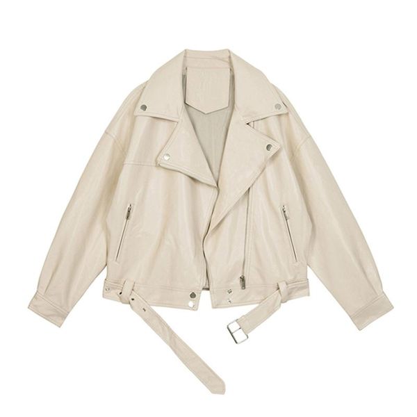 women's leather & faux solid loose women jackets winter turn-down collar casual all match female outwear coat, Black
women's leather & faux solid loose women jackets winter turn-down collar casual all match female outwear coat, Black