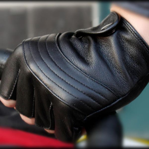 fingerless gloves genuine leather semi-finger men classic black half finger sheepskin fashion trend driving tb02, Blue;gray
fingerless gloves genuine leather semi-finger men classic black half finger sheepskin fashion trend driving tb02, Blue;gray