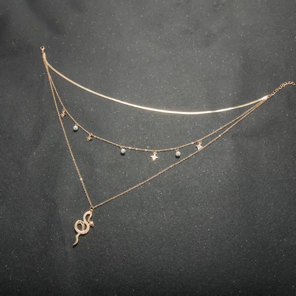layers necklace for women snake pendant neck chain necklaces luxury star charm pearl vintage choker, Silver
layers necklace for women snake pendant neck chain necklaces luxury star charm pearl vintage choker, Silver