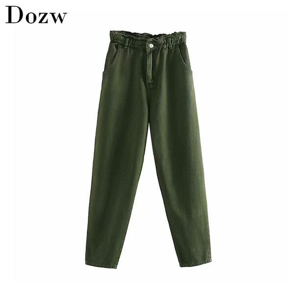 vintage high waist women harm pants casual solid ladies paperbag pants fashion female loose trousers army green denim bottoms 210414, Black;white
vintage high waist women harm pants casual solid ladies paperbag pants fashion female loose trousers army green denim bottoms 210414, Black;white