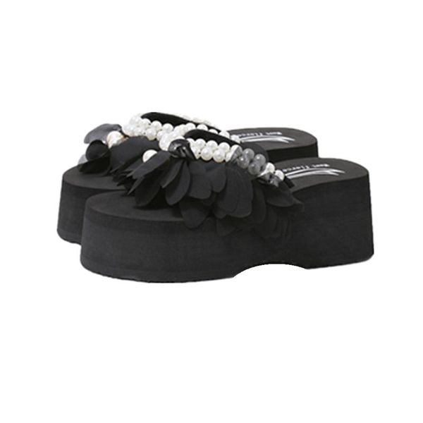 slippers women wear flip-flops korean handmade beaded wedges with muffin bottom beach thick clip sandals, Black
slippers women wear flip-flops korean handmade beaded wedges with muffin bottom beach thick clip sandals, Black