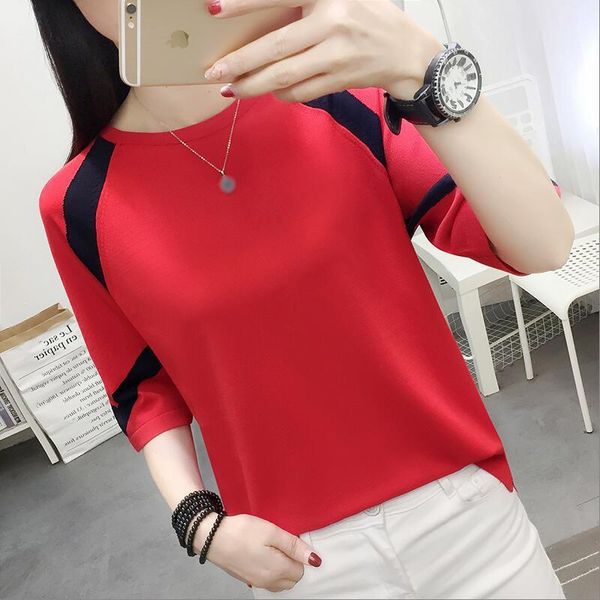 women's sweaters cropped sleeve knitted sweater loose fashion thin striped paneling jumpers pullovers female 2021 spring summer cool, White;black
women's sweaters cropped sleeve knitted sweater loose fashion thin striped paneling jumpers pullovers female 2021 spring summer cool, White;black