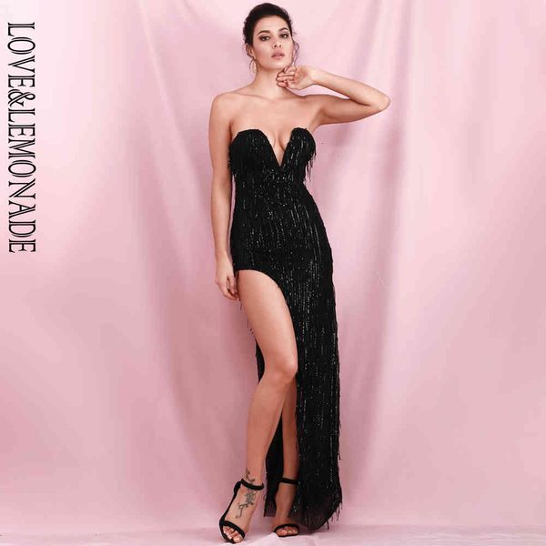 casual dresses love&lemonade black wrapped v-neck one side cut out elastic tassel sequins fit party maxi lm82107, Black;gray
casual dresses love&lemonade black wrapped v-neck one side cut out elastic tassel sequins fit party maxi lm82107, Black;gray