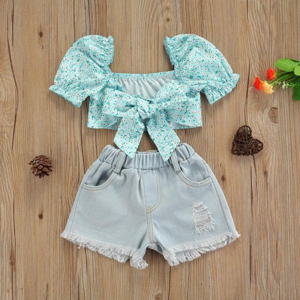 baby & children's 1-7y fashion toddler kids girl summer clothes set 2pcs off shoulder flowers printed bowknot denim shorts clothing se, White
baby & children's 1-7y fashion toddler kids girl summer clothes set 2pcs off shoulder flowers printed bowknot denim shorts clothing se, White