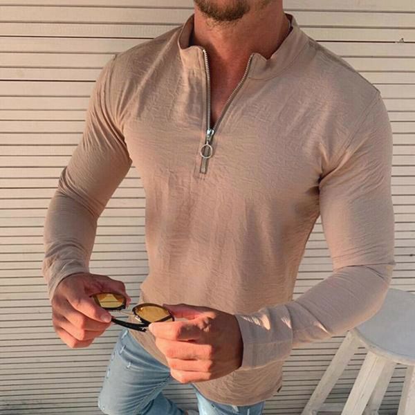 men's t-shirts men long sleeve coktton t-shirts autumn male pullovers zipper slim fitness casual tees daily t-shirt clothes e, White;black
men's t-shirts men long sleeve coktton t-shirts autumn male pullovers zipper slim fitness casual tees daily t-shirt clothes e, White;black