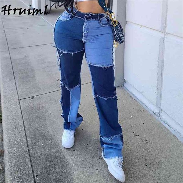 straight jeans for women fashion patchwork mid waist denim woman pants plus size autumn casual korean style trousers streetwear 210513, Blue
straight jeans for women fashion patchwork mid waist denim woman pants plus size autumn casual korean style trousers streetwear 210513, Blue