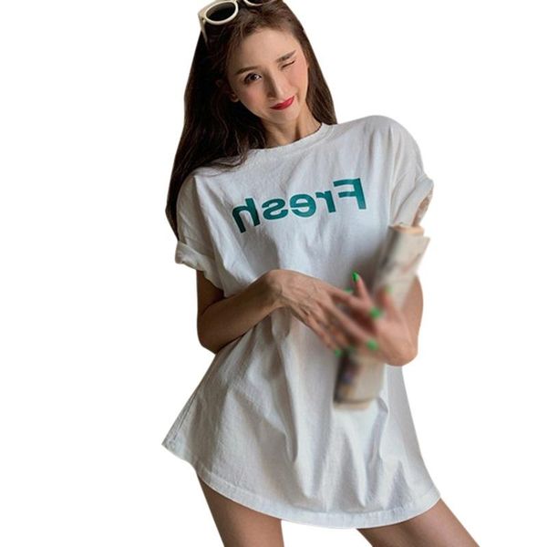 women's t-shirt daxin o neck summer letter print leisure short sleeve tee shirt female korean ladies, White
women's t-shirt daxin o neck summer letter print leisure short sleeve tee shirt female korean ladies, White