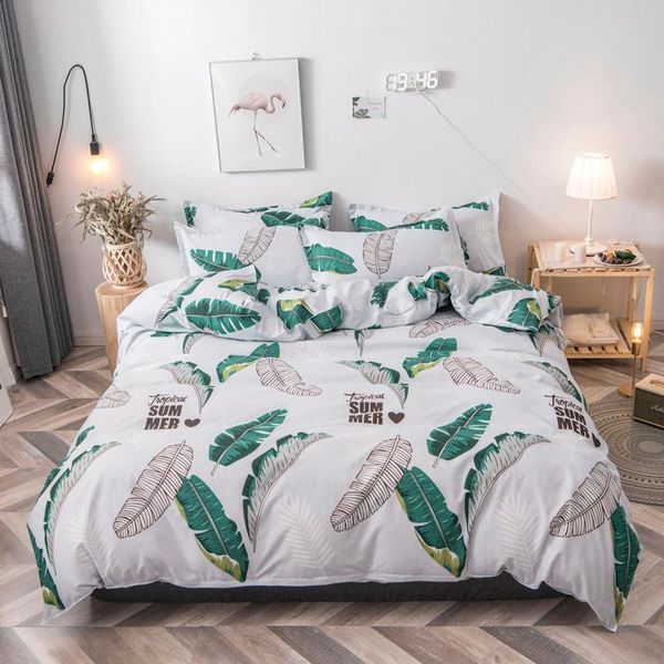 tropical leaves bedding set green plant flower print duvet cover sets pillowcase flat sheet grils floral bed quilt
tropical leaves bedding set green plant flower print duvet cover sets pillowcase flat sheet grils floral bed quilt
