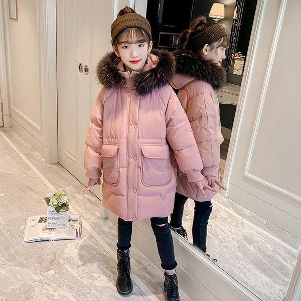 down coat girl clothing winter warm hooded jacket cotton-padded long clothes fashion children thicken parka overcoat faux fur 14y, Blue;gray
down coat girl clothing winter warm hooded jacket cotton-padded long clothes fashion children thicken parka overcoat faux fur 14y, Blue;gray