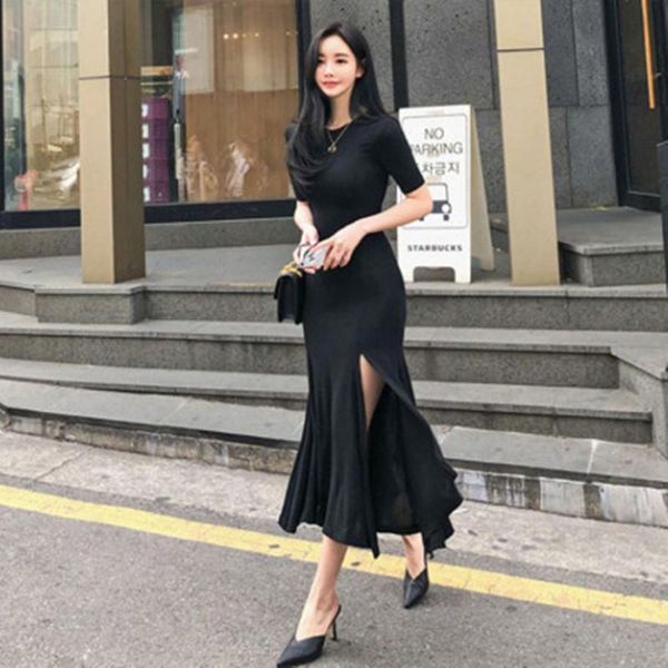 casual dresses summer vintage elegant office dress black short sleeve o neck split party evening bandage bodycon women vestidos, Black;gray
casual dresses summer vintage elegant office dress black short sleeve o neck split party evening bandage bodycon women vestidos, Black;gray