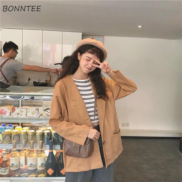 women's suits & blazers women solid colour simple single button loose all-match students outside womens trendy ladies korean ch, White;black
women's suits & blazers women solid colour simple single button loose all-match students outside womens trendy ladies korean ch, White;black