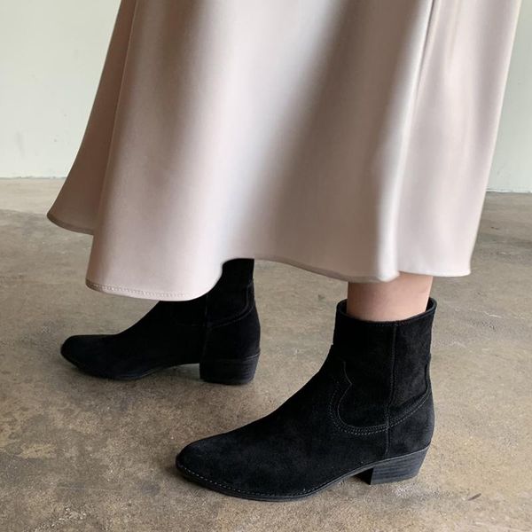 boots fashion ankle women suede zip 2021 autumn winter lady leather shoes high heel handmade size 33-42, Black
boots fashion ankle women suede zip 2021 autumn winter lady leather shoes high heel handmade size 33-42, Black
