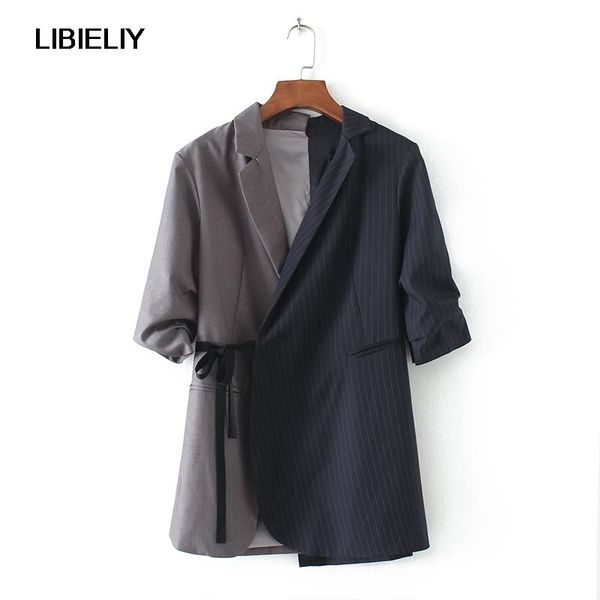 women's jackets solid striped patchwork women nice spring and autumn fashion half sleeve with belt woman casual coats female, Black;brown
women's jackets solid striped patchwork women nice spring and autumn fashion half sleeve with belt woman casual coats female, Black;brown