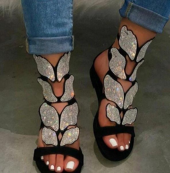hand-made comfortable solid color summer female sandals fashion roman rhinestone cross butterfly decoration, Black
hand-made comfortable solid color summer female sandals fashion roman rhinestone cross butterfly decoration, Black