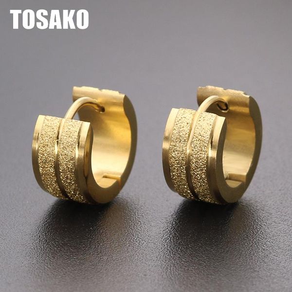 hoop & huggie tosako titanium steel double-layer frosted men's earrings stainless round circles fashion jewelry for women, Golden;silver
hoop & huggie tosako titanium steel double-layer frosted men's earrings stainless round circles fashion jewelry for women, Golden;silver