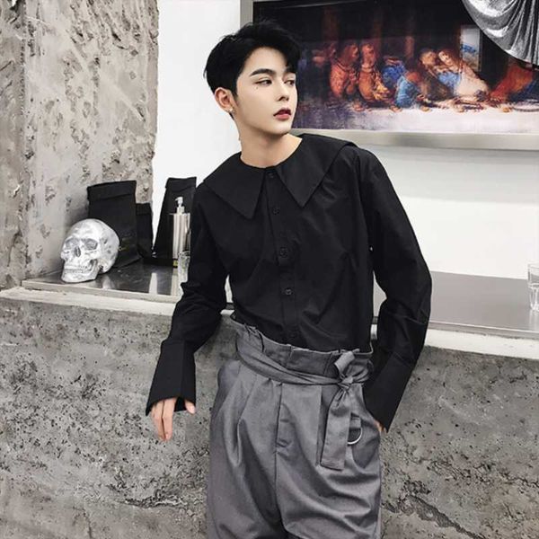 men's casual shirts long-sleeve shirt spring and autumn style baby collar korean japanese fashion pure color leisure large, White;black
men's casual shirts long-sleeve shirt spring and autumn style baby collar korean japanese fashion pure color leisure large, White;black