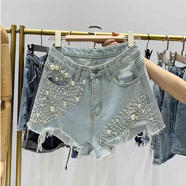 women's jeans summer tassel bead decoration solid ripped women shorts denim casual high waist a-line female bottoms shorts1 6gjv, Blue
women's jeans summer tassel bead decoration solid ripped women shorts denim casual high waist a-line female bottoms shorts1 6gjv, Blue