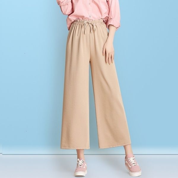 women's pants & capris solid summer color high waist casual ankle-length women wide-leg elegant office ladies trousers pantalones mujer, Black;white
women's pants & capris solid summer color high waist casual ankle-length women wide-leg elegant office ladies trousers pantalones mujer, Black;white