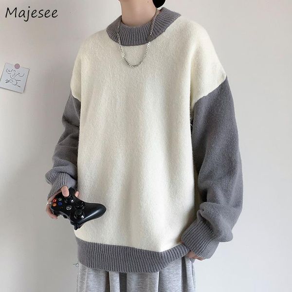 men's sweaters autumn men pullovers patchwork loose couples korean style all-match comfortable knitted thick warm male clothing simple, White;black
men's sweaters autumn men pullovers patchwork loose couples korean style all-match comfortable knitted thick warm male clothing simple, White;black
