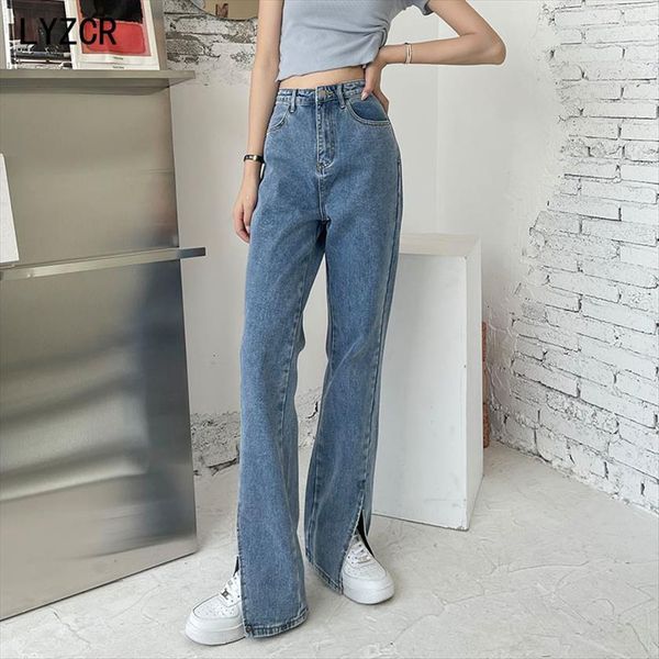 lyzcr spring high waist fashion women jeans loose split wide leg pants trousers female straight woman, Blue
lyzcr spring high waist fashion women jeans loose split wide leg pants trousers female straight woman, Blue