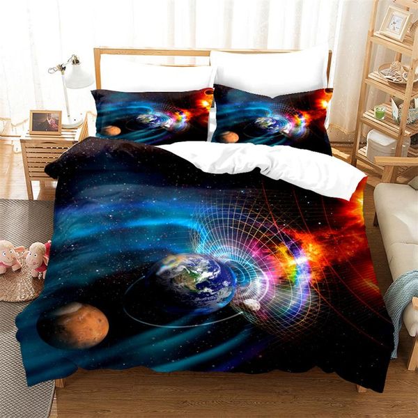 bedding sets 3d starry sky set duvet cover bed cotton bedroom