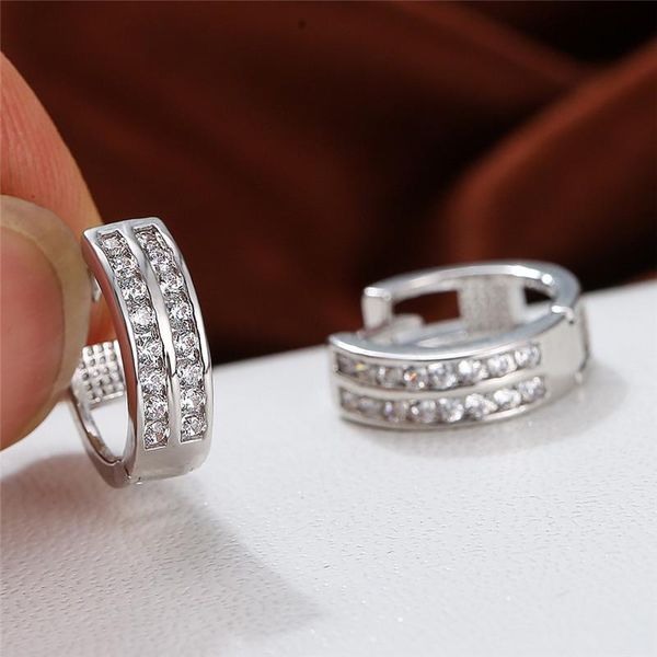 hoop & huggie rose gold silver color earrings simple fashion white zircon stone dainty round hollow wedding for women, Golden;silver
hoop & huggie rose gold silver color earrings simple fashion white zircon stone dainty round hollow wedding for women, Golden;silver