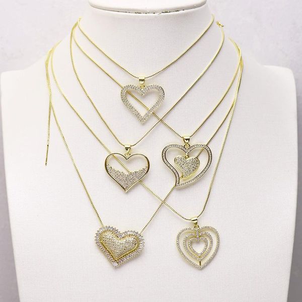 pendant necklaces 10 strand zirconia heart shape charms necklace jewelry accessories box chain for women design 8284, Silver
pendant necklaces 10 strand zirconia heart shape charms necklace jewelry accessories box chain for women design 8284, Silver