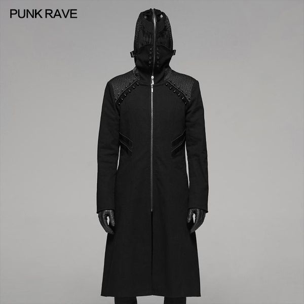 men's trench coats punk rave men steampunk weird long hooded coat halloween vampire cosplay costume personality with mask, Tan;black
men's trench coats punk rave men steampunk weird long hooded coat halloween vampire cosplay costume personality with mask, Tan;black
