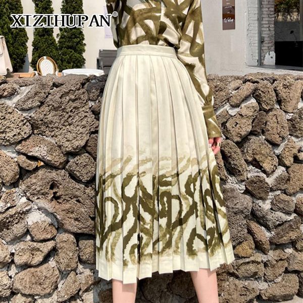 skirts xizihupan print plant elegant skirt for women high waist mid calf length a line pleated female 2021 korean style clothing, Black
skirts xizihupan print plant elegant skirt for women high waist mid calf length a line pleated female 2021 korean style clothing, Black