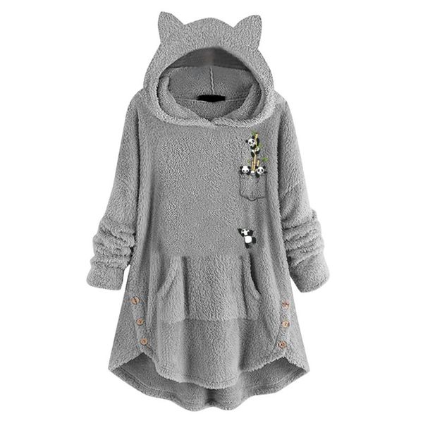 women's hoodies & sweatshirts autumn winter women long sleeve cat ear pullover hoodie fleece cute printed with button pockets sudadera, Black
women's hoodies & sweatshirts autumn winter women long sleeve cat ear pullover hoodie fleece cute printed with button pockets sudadera, Black