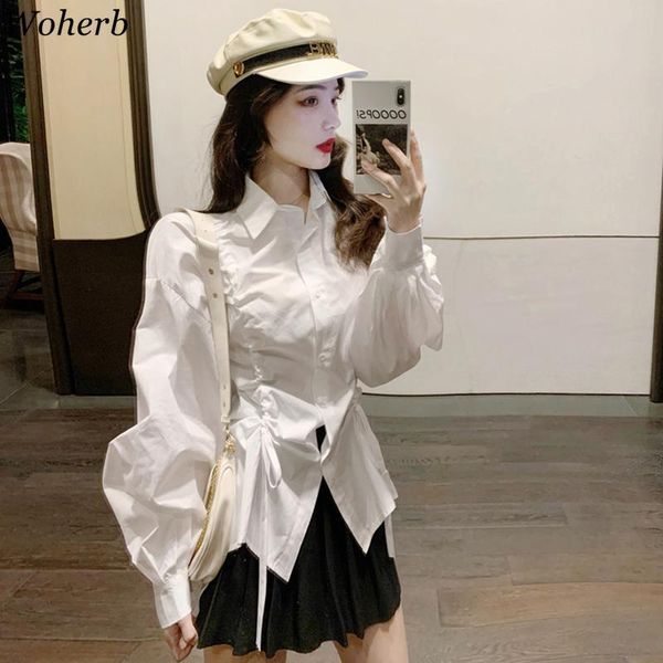 women's blouses & shirts whoerb womens clothing chic fashion 2021 spring korean white blouse ruffle vintage harejuku long sleeve loose
women's blouses & shirts whoerb womens clothing chic fashion 2021 spring korean white blouse ruffle vintage harejuku long sleeve loose