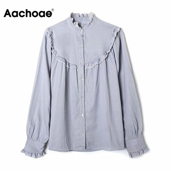 aachoae autumn spring blue stripe blouse women long sleeve ruffles elegant shirt female 100% cotton ladies blusas mujer 210413, White
aachoae autumn spring blue stripe blouse women long sleeve ruffles elegant shirt female 100% cotton ladies blusas mujer 210413, White