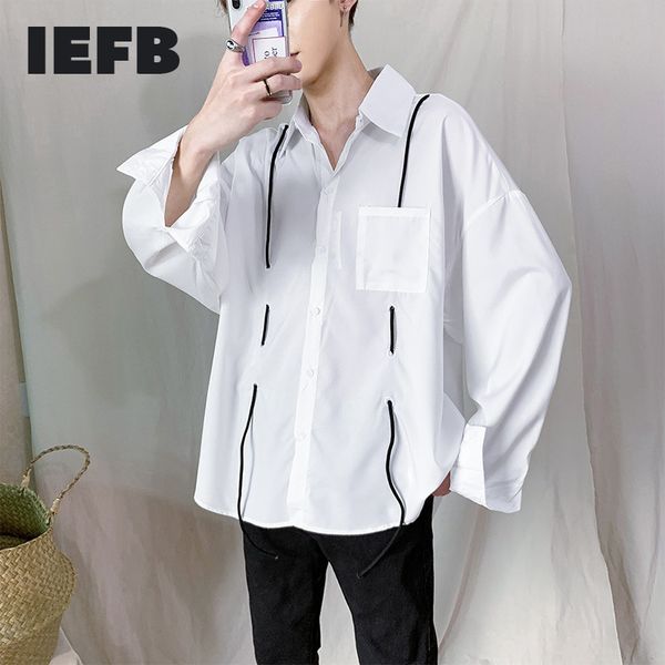 iefb /men's wear korean oversize shirt male spring fashion drawstring loose long sleeve solid color 9y1959 210524, White;black
iefb /men's wear korean oversize shirt male spring fashion drawstring loose long sleeve solid color 9y1959 210524, White;black