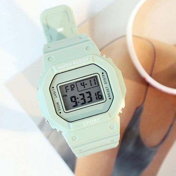 wristwatches 2021 multifunction electronic sport woman watch waterproof silicone student big dial clock relogios femininos, Slivery;brown
wristwatches 2021 multifunction electronic sport woman watch waterproof silicone student big dial clock relogios femininos, Slivery;brown