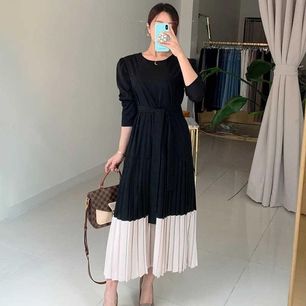 casual dresses elegant winter party patchwork spring vintage long sleeve a-line woman 2021 pleated dress women korean style, Black;gray
casual dresses elegant winter party patchwork spring vintage long sleeve a-line woman 2021 pleated dress women korean style, Black;gray