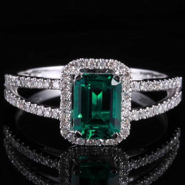 cluster rings solid 14k white gold engagement wedding natural diamond ring emerald cut 7x5mm 0.85ct treated gemstone fine jewelry, Golden;silver
cluster rings solid 14k white gold engagement wedding natural diamond ring emerald cut 7x5mm 0.85ct treated gemstone fine jewelry, Golden;silver