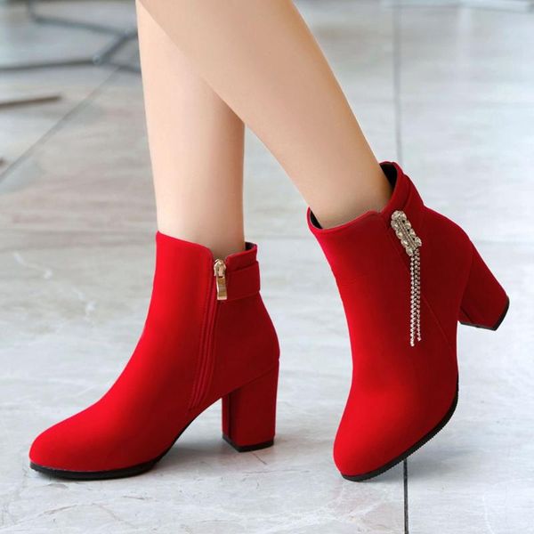 for dropship wholesale plus size 50 square high heels elegant crytals office lady shoes women ankle boots, Black
for dropship wholesale plus size 50 square high heels elegant crytals office lady shoes women ankle boots, Black