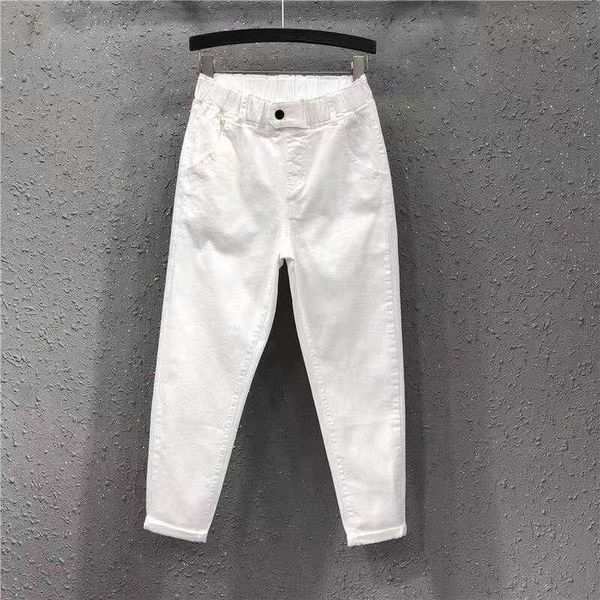 women's jeans solid women autumn elastic waist casual all match ankle length slim harem female pants quality, Blue
women's jeans solid women autumn elastic waist casual all match ankle length slim harem female pants quality, Blue