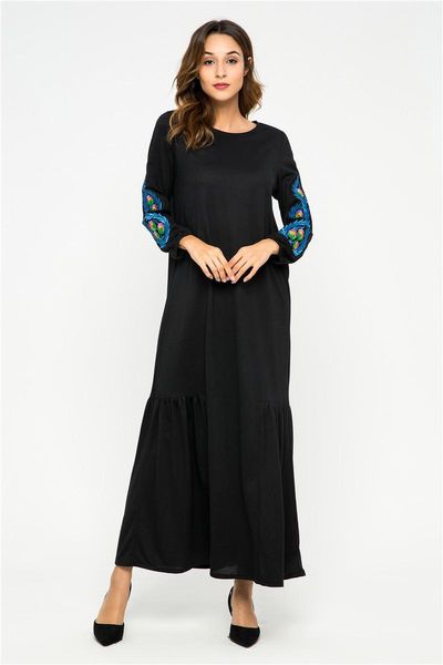 ethnic clothing the women's long muslim heavy industry embroidered solid color big loose long-sleeved style dress abaya kimono, Red
ethnic clothing the women's long muslim heavy industry embroidered solid color big loose long-sleeved style dress abaya kimono, Red