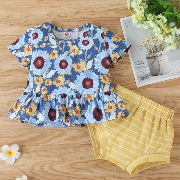 clothing sets baby girls summer sunflower floral t shirt + striped shorts outfits set blue short-sleeved 0-18m elegant princess dress, White
clothing sets baby girls summer sunflower floral t shirt + striped shorts outfits set blue short-sleeved 0-18m elegant princess dress, White