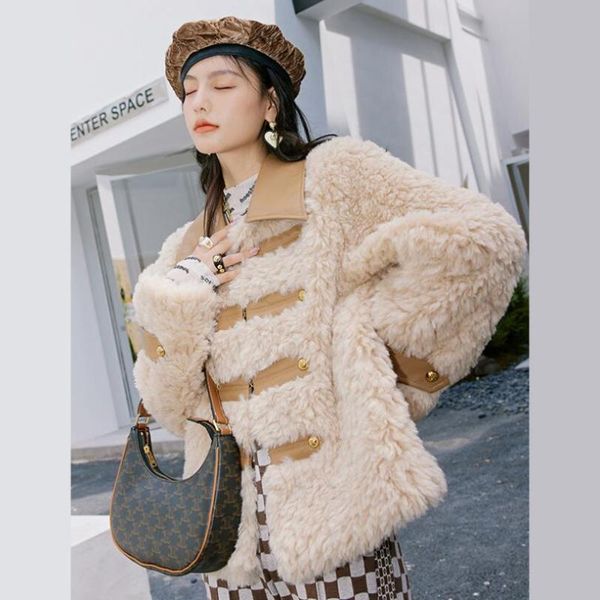 women's fur & faux thick coat for women 2021 autumn warm soft loose jacket female outerwear plush ladies casual winter overcoat p1008, Black
women's fur & faux thick coat for women 2021 autumn warm soft loose jacket female outerwear plush ladies casual winter overcoat p1008, Black