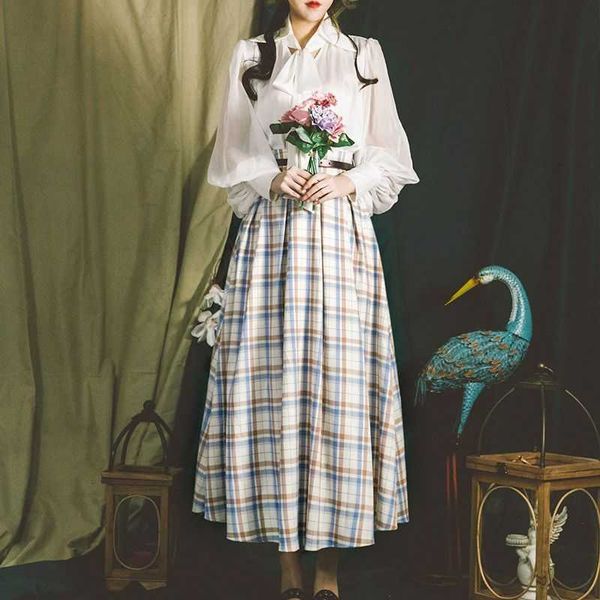 skirts vintage plaid elegant long waisted skirt female casual japanese style high street party women 3yw3, Black
skirts vintage plaid elegant long waisted skirt female casual japanese style high street party women 3yw3, Black