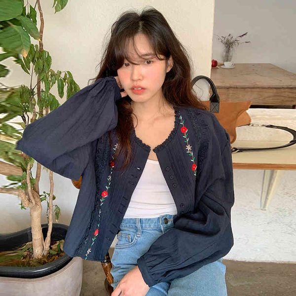 embroidery floral blouse women's spring round neck pleated spliced design loose puff sleeve shirt 5c463 210510, White
embroidery floral blouse women's spring round neck pleated spliced design loose puff sleeve shirt 5c463 210510, White