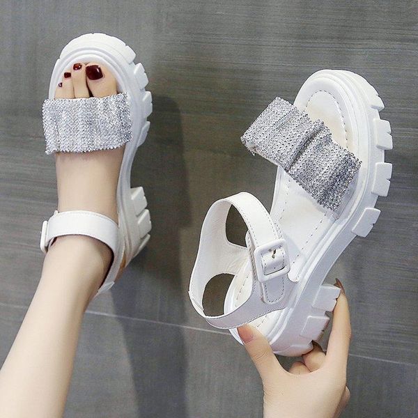 dress shoes 2021 summer rhinestone roman sandals women's thick-soled fish mouth beach platform bottom sports open toe daddy, Black
dress shoes 2021 summer rhinestone roman sandals women's thick-soled fish mouth beach platform bottom sports open toe daddy, Black