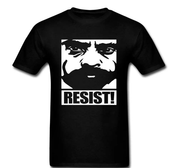 EZLN Zapatista Star Zapata Resist T-shirt Tee, White;black