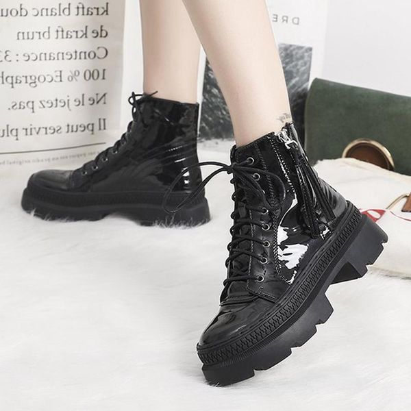 boots wild black patent autumn winter thick bottom ankle ladies classic non-slip wedges platform b23-35
boots wild black patent autumn winter thick bottom ankle ladies classic non-slip wedges platform b23-35