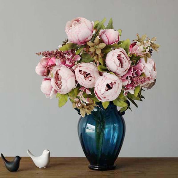 decorative flowers & wreaths 13 heads artificial peony fake leaf wedding silk rose home party decoration bouquet flower european festival 
decorative flowers & wreaths 13 heads artificial peony fake leaf wedding silk rose home party decoration bouquet flower european festival